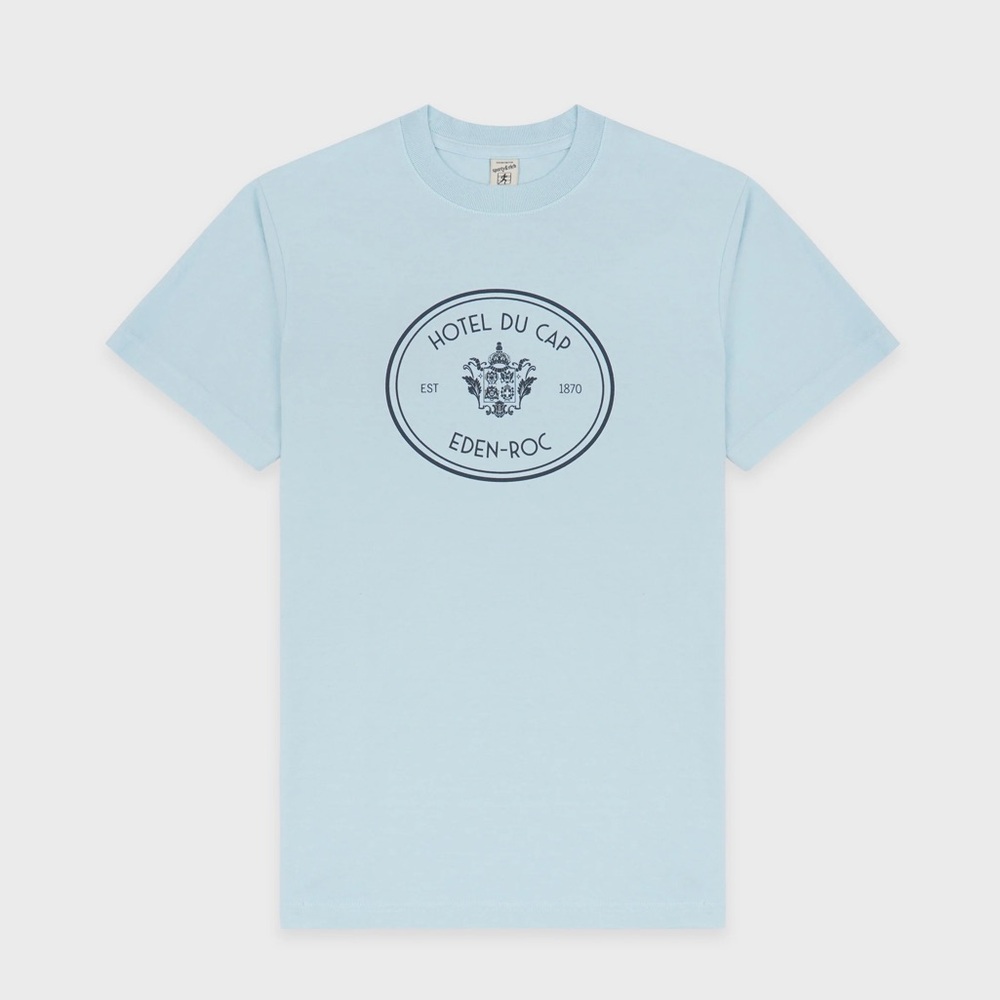 Sporty & Rich - Hotel du Cap Eden Roc Shirt Baby Blue Size Small